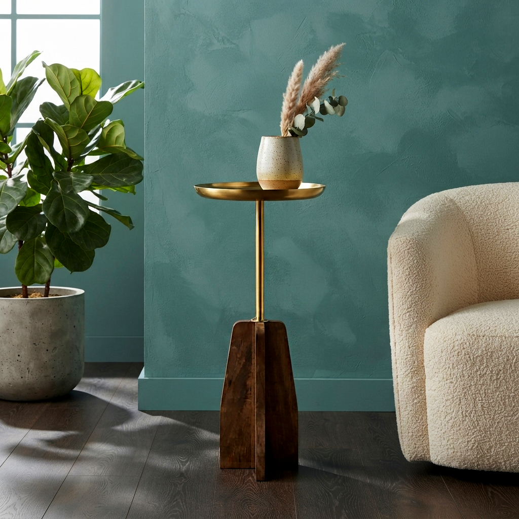 Wood & Metal Side Table