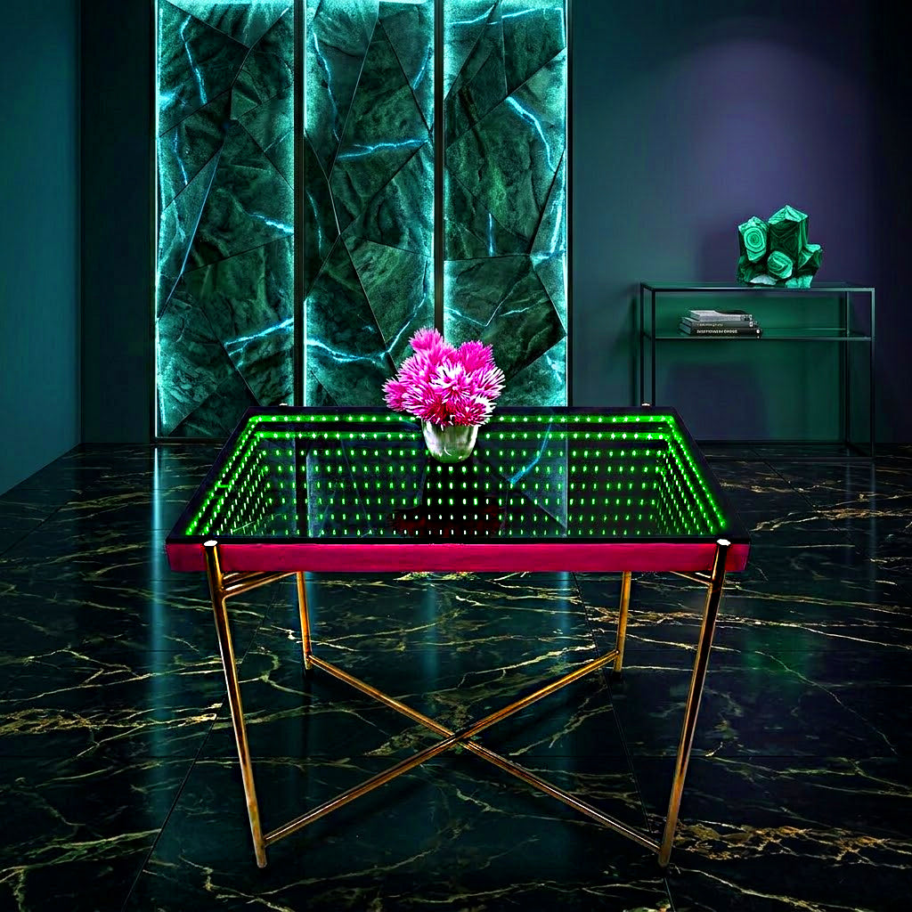 The Emerald Lattice End Table