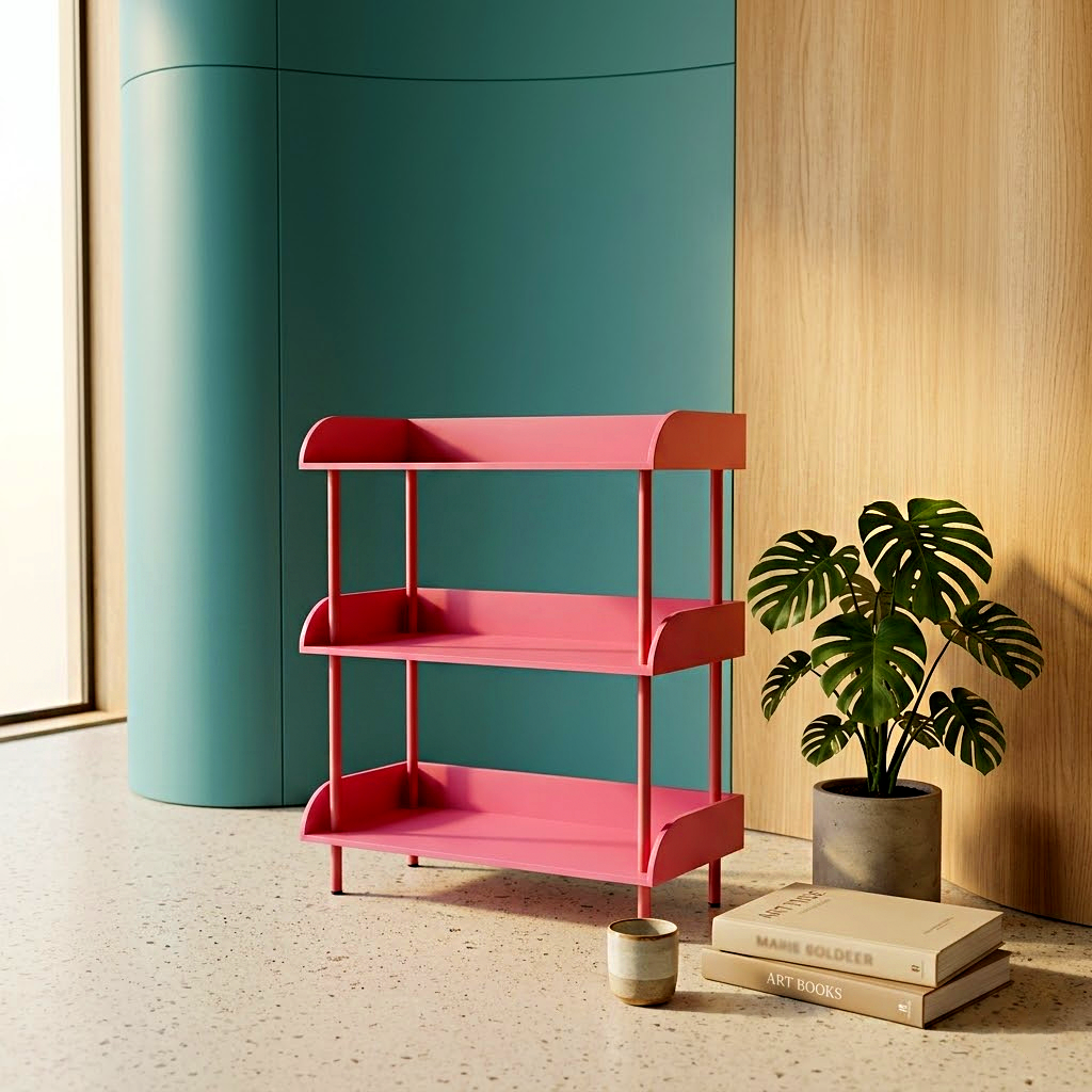 3-Tier Pink Storage Rack