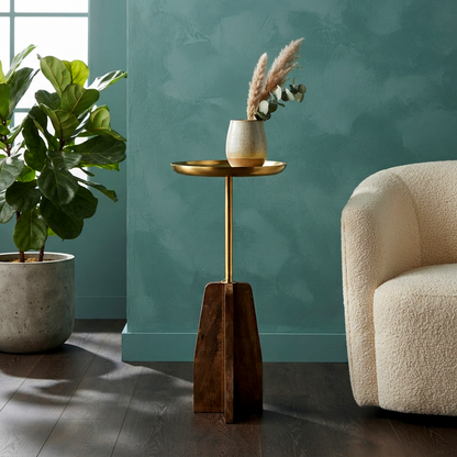 Wood & Metal Side Table