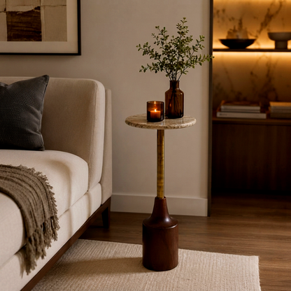 Elegant Marble Drink Table