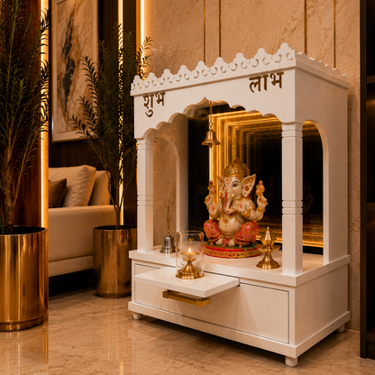Modern Infinity LED Wall Mandir