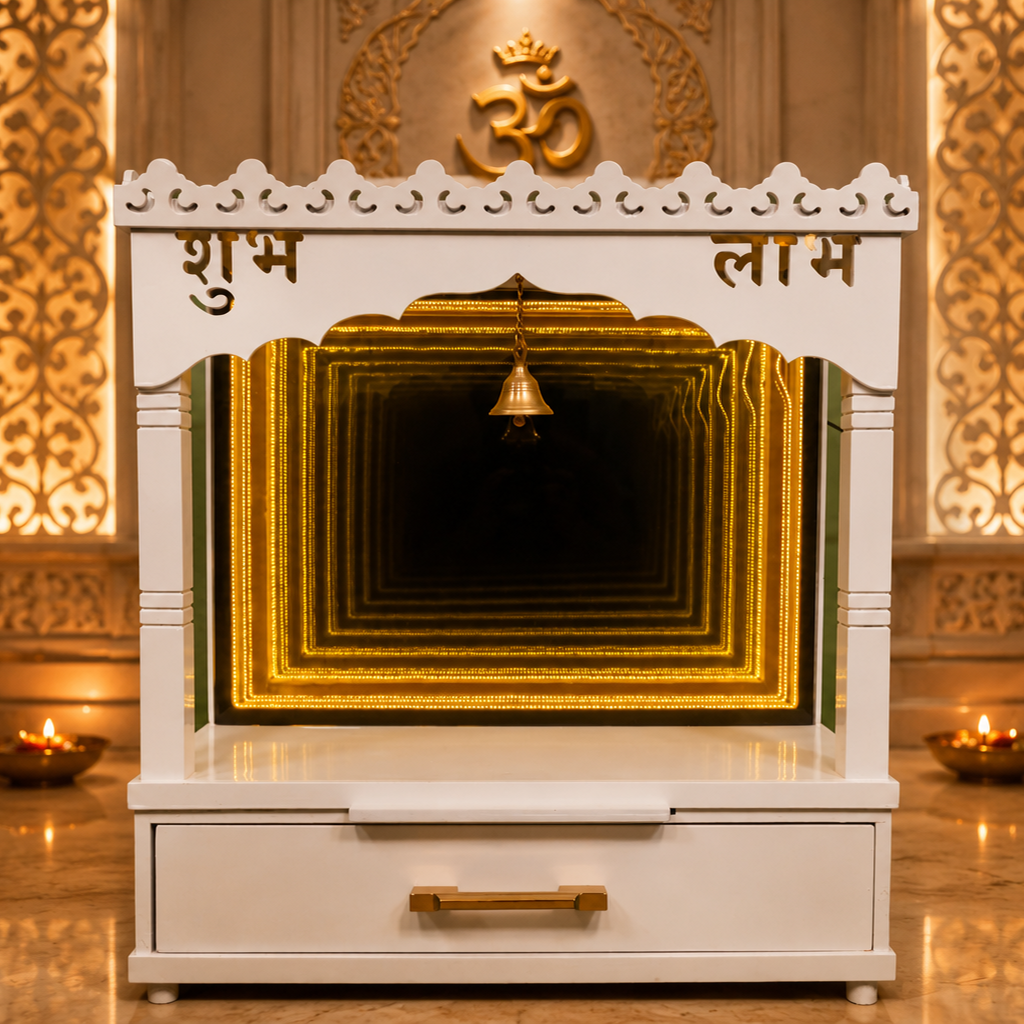 Modern Infinity LED Wall Mandir