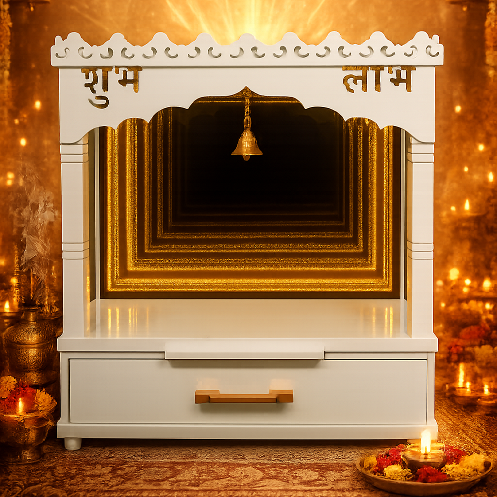 Modern Infinity LED Wall Mandir