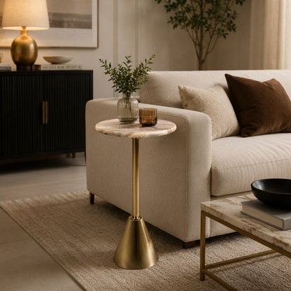 Cone Marble Side Table
