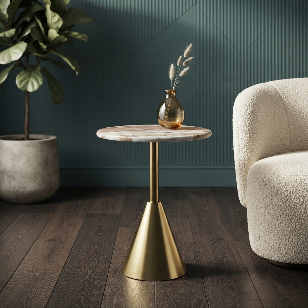 Cone Marble Side Table