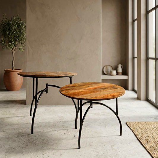 Round Industrial Coffee Table