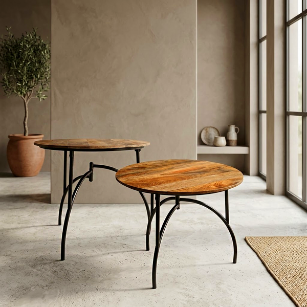 Round Industrial Coffee Table