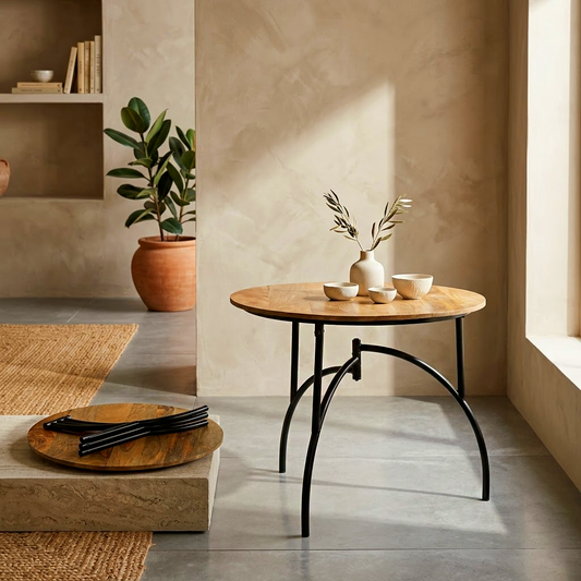 Round Industrial Coffee Table