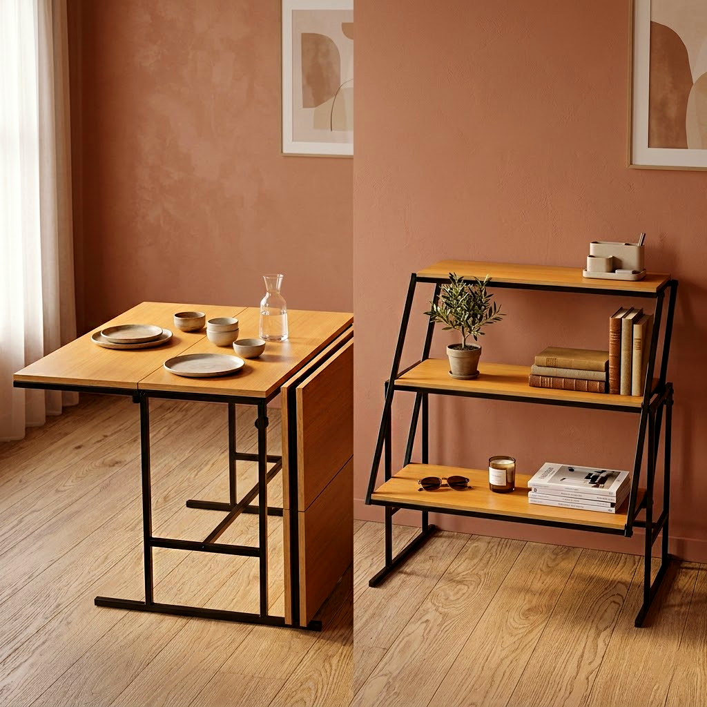 3-In-1 Convertible Shelf to Table