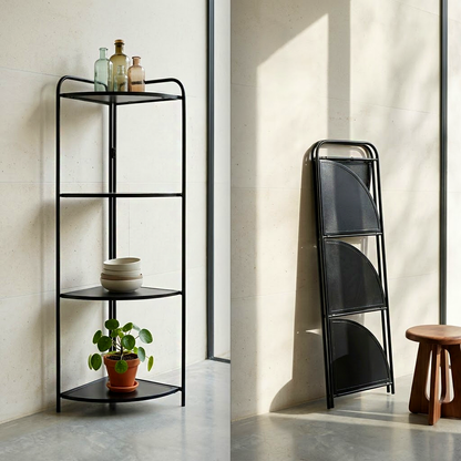 4-Tier Metal Corner Storage Rack