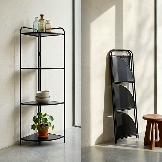 4-Tier Metal Corner Storage Rack