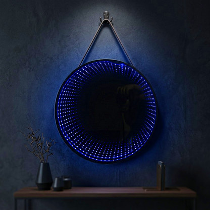 Round Hanging Lightning Mirror