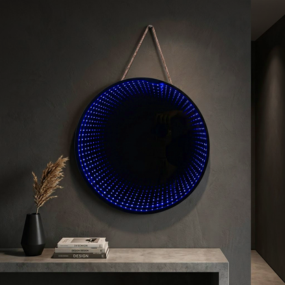 Round Hanging Lightning Mirror