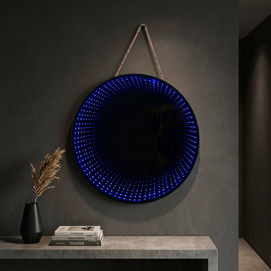 Round Hanging Lightning Mirror