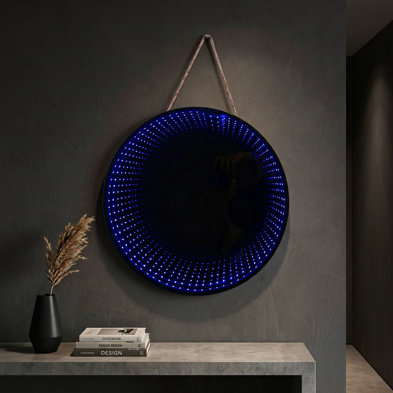 Round Hanging Lightning Mirror