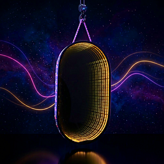 Oval Hanging Lightning Mirror