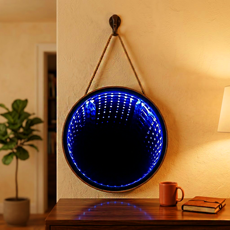 Infinity Hanging Lightning Mirror